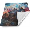 Sablio Detská deka pre bábätko Parní lokomotiva v kouzelné krajině - 90x120 cm