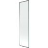 Mexen Next L, 1-krídlová vaňová zástena 50 x 150 cm, 6mm číre sklo-čierny vzor, chrómový profil, 895-050-000-03-70-01