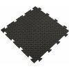 Čierna plastová PVC záťažová puzzle protišmyková dlažba Tenax (diamant) - dĺžka 47,5 cm, šírka 47,5 cm, výška 0,8 cm