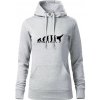 Karate Evolúcia - kop - Mikina dámská Cape s kapucí - XS ( Svetlosivý melír )