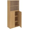 Policová skriňa Strong, 80x192x40 cm, dub/dub - 1 kus - 1 KS - 4 - nie - 60 mesiacov - rovná - kombinovaná - Hobis - - 2x sklenené a 2x plné - 80 cm - Strong - 40 cm - 192 cm - dub - 80.1 kilogramu HO