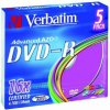 Verbatim DVD-R, Colour, 43557, 4.7GB, 16x, slim box, 5-pack, bez možnosti potlače, 12cm, pre archiváciu dát