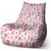 Sablio Sedací vak Bean Ružové oblečky - 60 x 70 x 70 cm