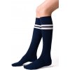Podkolienky Steven 072 bawełniane z páskami Farba: Modrá - tmavo, Veľkosť: 38-40