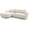 Rohová rozkladacia sedačka Bocket - krémová Strana: Ľavá