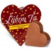 Chocolate Patrik Čokoládové srdce bordové horké - Ľúbim ťa