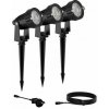 Philips 8720169269392 GardenLink Low Volt Caper nízkonapäťové vonkajšie svietidlo/reflektor 24V LED 3x1,5W/180lm 2700K IP44 čierna 3-set+adaptér+kábel 5m