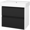 Dreja Skrinka pod umývadlo BONO SZZ2 70 (umývadlo Glance) - N01 Biela lesk / Úchytka T33 - čierna mat / N03 Graphite