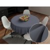 Biante Dekoračný okrúhly obrus Rongo RG-017 Tmavo sivý Ø 130 cm