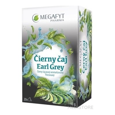 MEGAFYT Čierny čaj Earl Grey porciovaný čaj 20x2 g