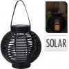 PROGARDEN Lampáš solárny čierna ratan 20x20 cm KO-CX2000260