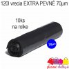 Vrecia na odpad rolo 120l 70x110 cm 70-80µm 20-15ks EXTRA HRUBÉ Farba: Čierna, Objem: 120l, Hrúbka materiálu: 70µm cena za rolku