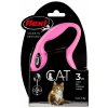 Flexi Vodítko Cat XS lanko 3m růžové