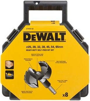 DeWALT DT4593 Sada Forstnerových vrtáků do dřeva (8 ks) 25-65mm