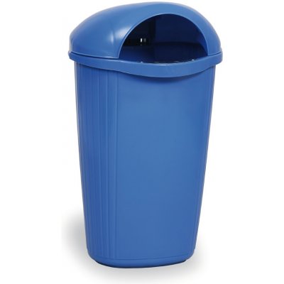 B2B Partner Vonkajší odpadkový kôš na stĺpik DINOVA, 50 l, modrý