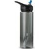 Eco Vessel Športová plastová fľaša so slamkou Wave - BLACK SHADOW WAVE 700 ml