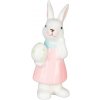 Dekorácia MagicHome, Zajačica s vajíčkom, veľkonočná, 4,7x6x12,7 cm