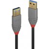 Kábel USB 3.2 Gen 1, A-A M/M 0.5m, 5Gbps, čierny, Anthra Line, pozl. kon.