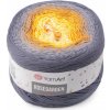Bavlnená pletacia priadza Rosegarden 250 g - 1 ks 10 (326) šedá žltá