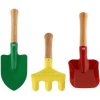 Teddies nářadí zahradní dětské 3ks kov dřevo 15/21 cm
