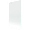 Mexen Next, vaňová zástena 1-krídlová 90 x 150 cm, fixné krídlo, 6 mm číre sklo, biely profil, 895-090-000-00-00-20