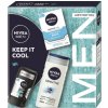 Nivea Men Balm Cooling Balzam po holení Sensitive Cool 100 ml, Tuhý AP 50 ml, Sprchový gél 250 ml Darčekové balenie