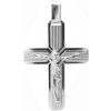 Šperk Holíč Väčší strieborný prívesok krížik s Kristom SPV43