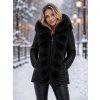 Max Original Leather Dámska kožená bunda s pravou kožušinou Fl-2 black/black Farba: Black/black, Veľkosť: 48 XL