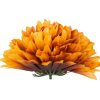Umelá chryzantéma saténová oranžovohnedá 16 cm