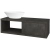 Dreja Umývadlová skriňa STORM SZZO 120 (umývadlo Triumph) - D16 Tmavý betón / D16 Tmavý betón / Levé
