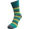 BX-STRIPY COOL bambusové ponožky BAMBOX tm. šedá / indigo / limetka S