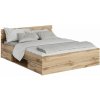 Tempo Kondela Posteľ, 160x200, dub wotan, MICHIGAN NEW