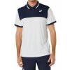Tricouri polo bărbați Asics Court - brilliant white/midnight - Biely (XL)