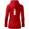 Limited edition 1984 pruh - Mikina dámska trendy zipper s kapucňou - XS ( Červená )