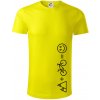 Hory bicykel úsmev - Tričko z organickej bavlny - XL ( Citrónová )