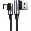 Ugreen US176, USB-USB-C, naklonený 3A, 1m, černý