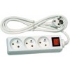 Predlžovací prívod, 3 zásuvky, biely, 3M vypinac
