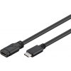 PremiumCord Prevodník Predlžovací kábel USB-C M/F, čierny, 1m ku31mf1