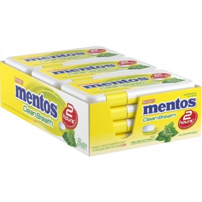 Mentos CleanBreath Lemonmint Kartón 12 x 21 g