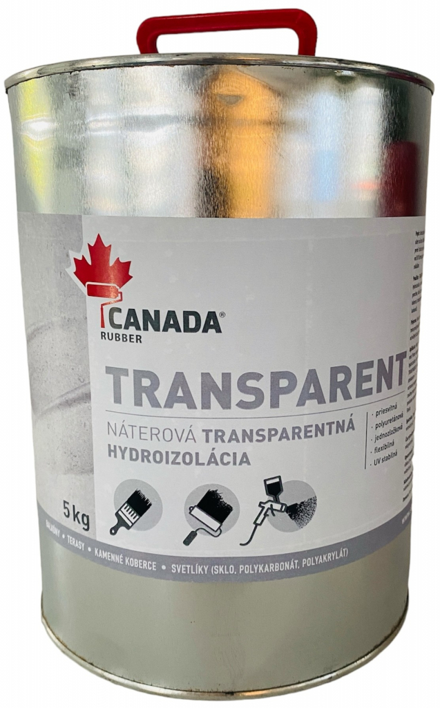 Canada Rubber TRANSPARENT - transparentná hydroizolácia terás a balkónov hmotnosť: 0,75kg