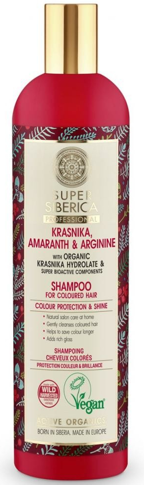 Natura Siberica Krasnika Amaranth & Arginine šampón pre farbené vlasy 400 ml