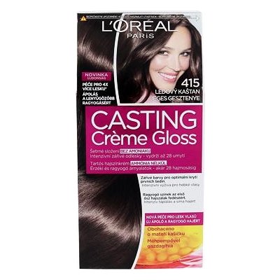 L'Oréal Paris Casting Creme Gloss barva na vlasy 48 ml odstín 415 Iced Chestnut pro ženy