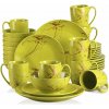 LOVECASA GOLD SPLASH Pea Green 32 dielna porcelánová jedálenská sada