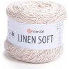 Priadza YarnArt Linen Soft / 100 g / viskóza ľan bavlna / 7303 / prírodná