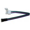 ECOLIGHT Konektor pre LED PÁSKY - RGB - 10mm - 4pin - PÁSOK / KONTROLER