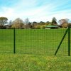 vidaXL Euro plot, oceľ 25x0,8 m, zelený 142387