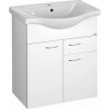 Aqualine Aqualine, KERAMIA FRESH umývadlová skrinka, 1 zásuvka, 60,6x74x33,7cm, biela, 50064A