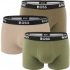 BOSS - boxerky 3PACK cotton stretch power design modern beige & forest color combo - limitovaná fashion edícia (HUGO BOSS)-L (90-98 cm)