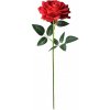Clayre & Eef Dekoračný umelý kvet červená ruža - 12*76 cm - Clayre & Eef