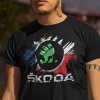 Tričko s potlačou ŠKODA Pánsky Čierna L